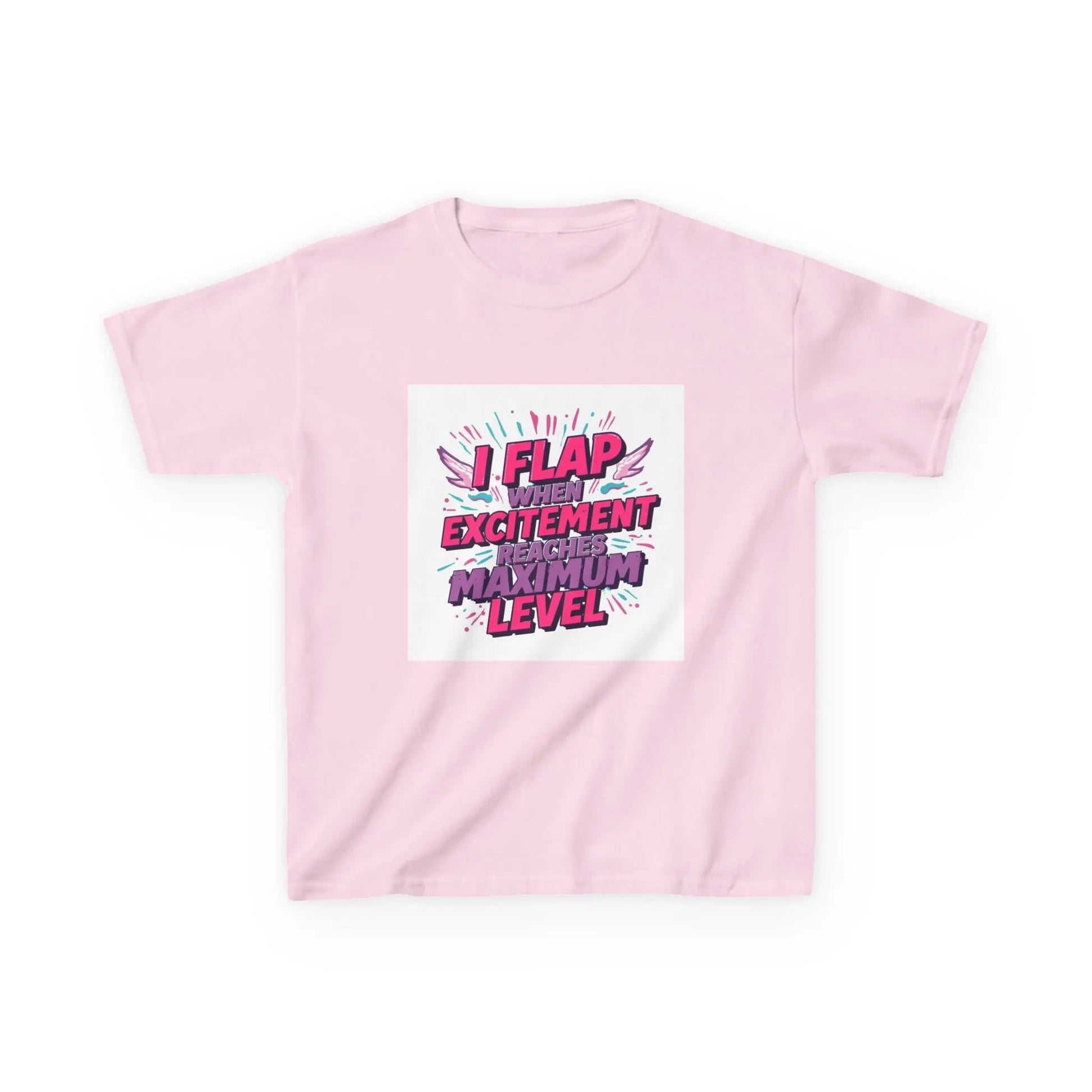 "I Flap When The Excitement Reaches Maximum Level" - Kids Autism Awareness T-Shirt Printify
