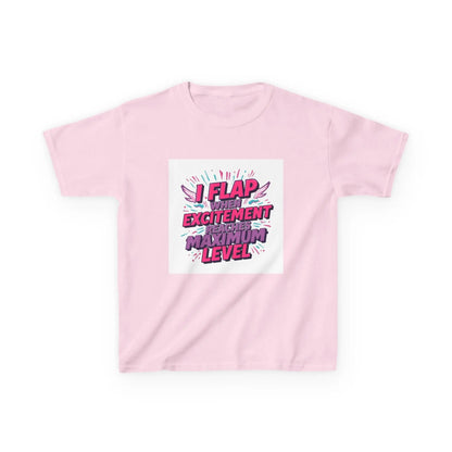 "I Flap When The Excitement Reaches Maximum Level" - Kids Autism Awareness T-Shirt Printify