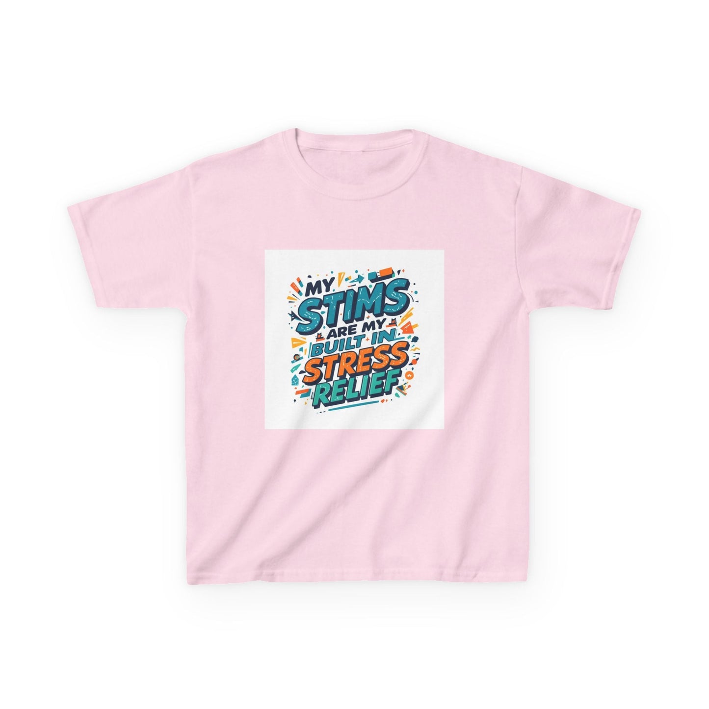 “My Stims Are My Superpower: Stress Relief” - Kids Autism Awareness T-Shirt Printify