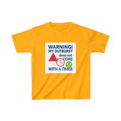 "Warning! My Outburst Does Not Come With A Timer" - Kids Autism Awareness T-Shirt Printify