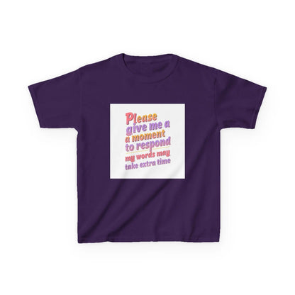 "Please give me a moment to respond" - Kids Autism Awareness T-Shirt Printify