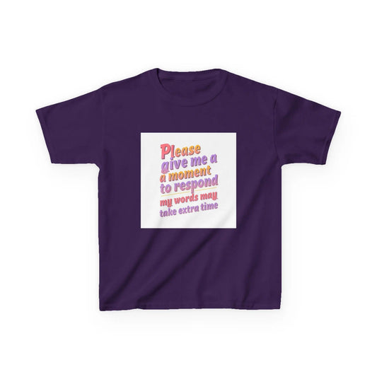 "Please give me a moment to respond" - Kids Autism Awareness T-Shirt Printify