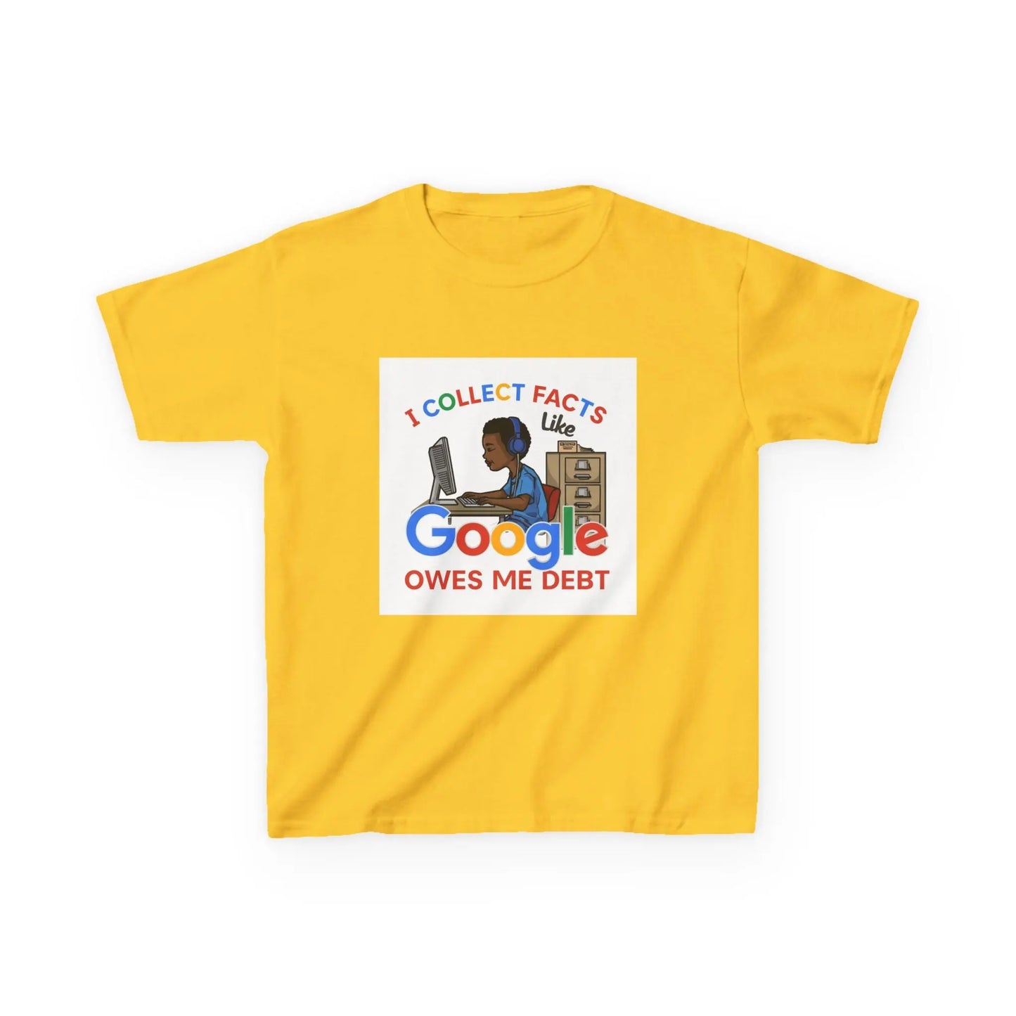 "I Collect Facts Like Google Owes Me Debt" - Kids Autism Awareness T-Shirt Printify