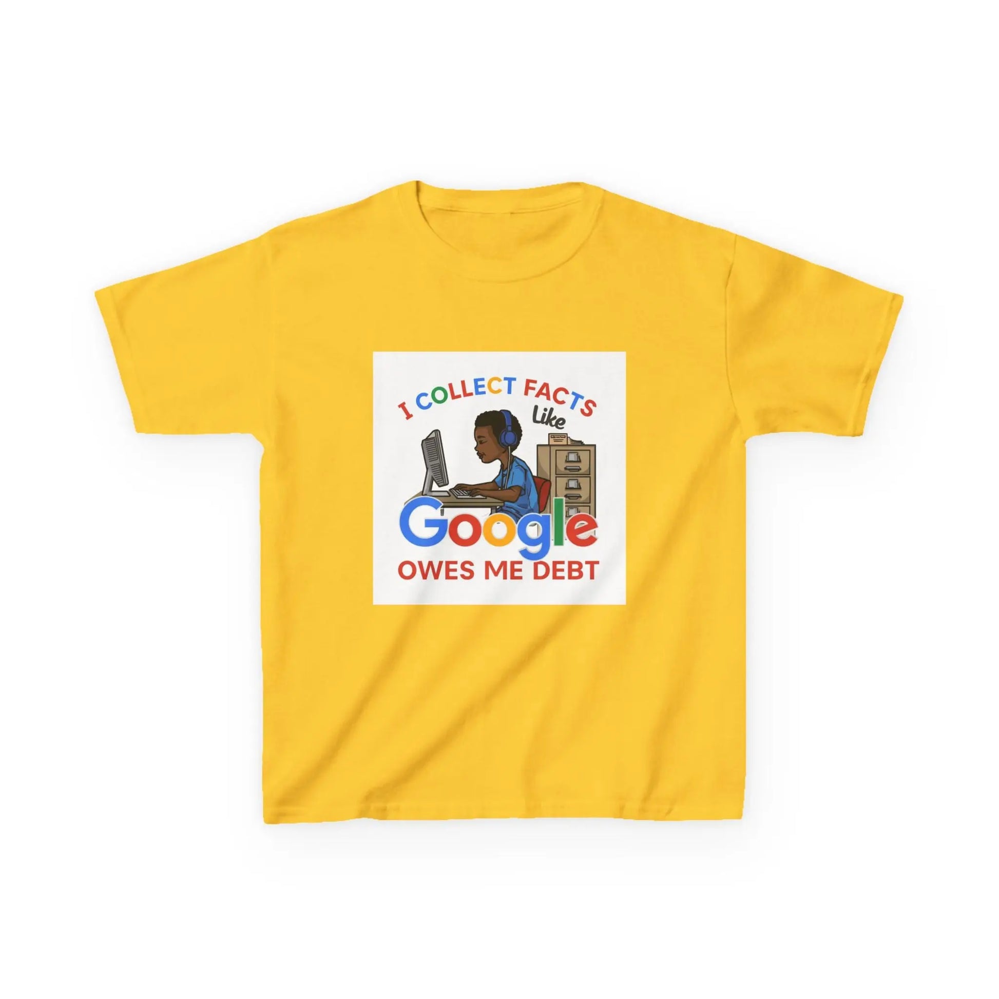 "I Collect Facts Like Google Owes Me Debt" - Kids Autism Awareness T-Shirt Printify