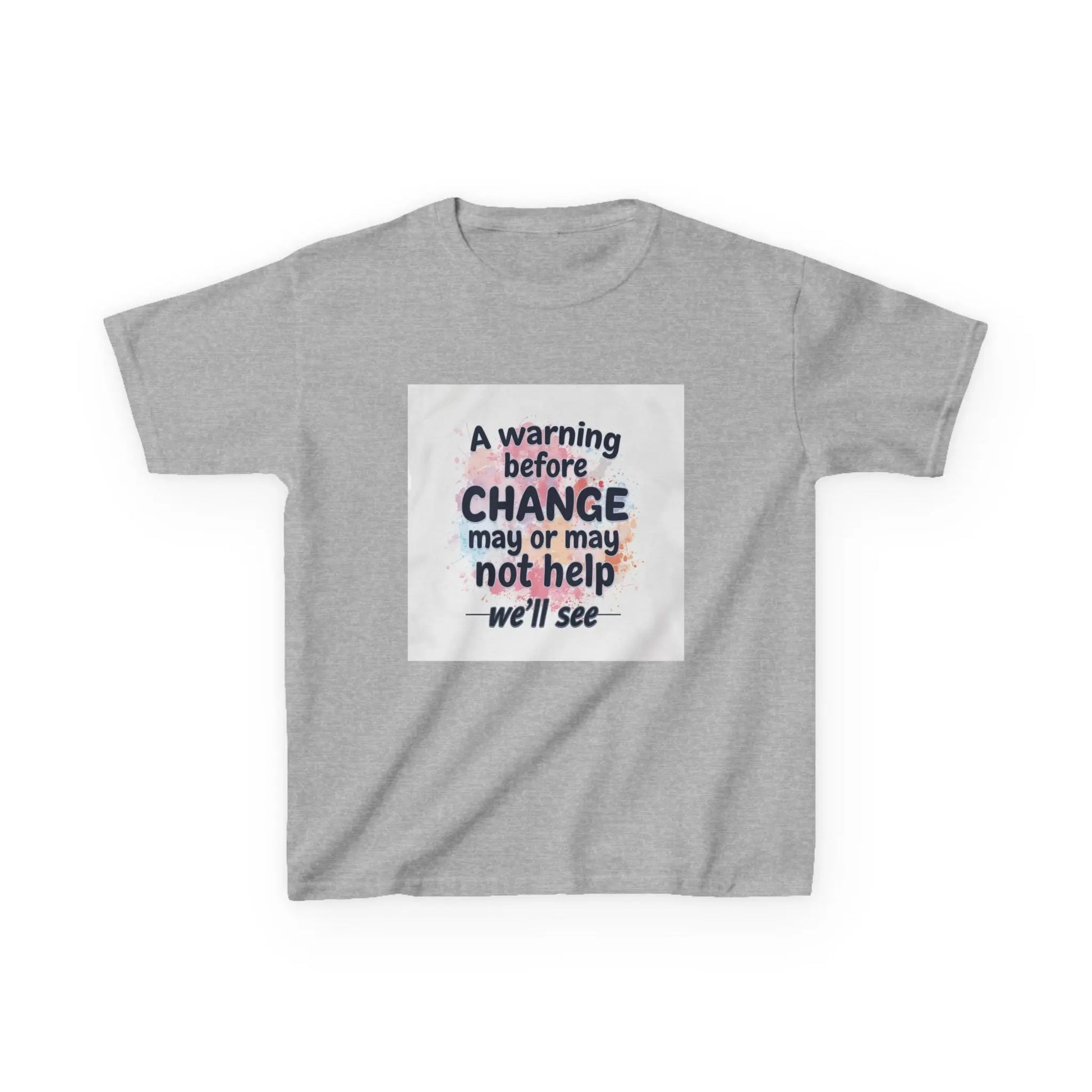 "A warning before CHANGE may or may not help — we'll see" - Kids Autism Awareness T-Shirt Printify