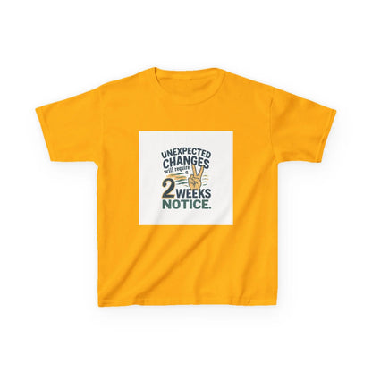 "Unexpected Changes Require 2 Weeks Notice" - Kids Autism Awareness T-Shirt Printify