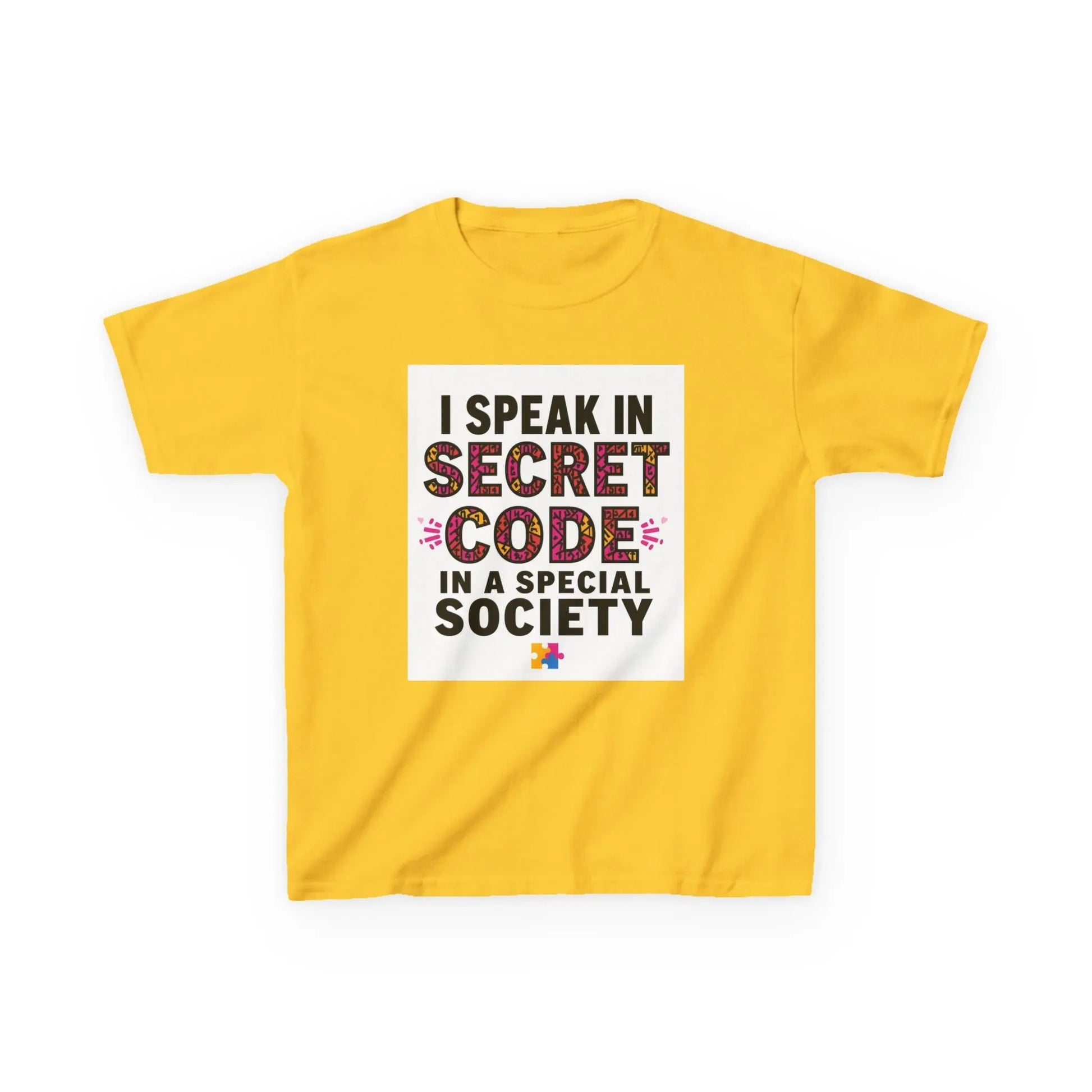"I Speak in Secret Code" - Kids Autism Awareness T-Shirt Printify
