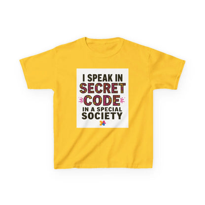 "I Speak in Secret Code" - Kids Autism Awareness T-Shirt Printify