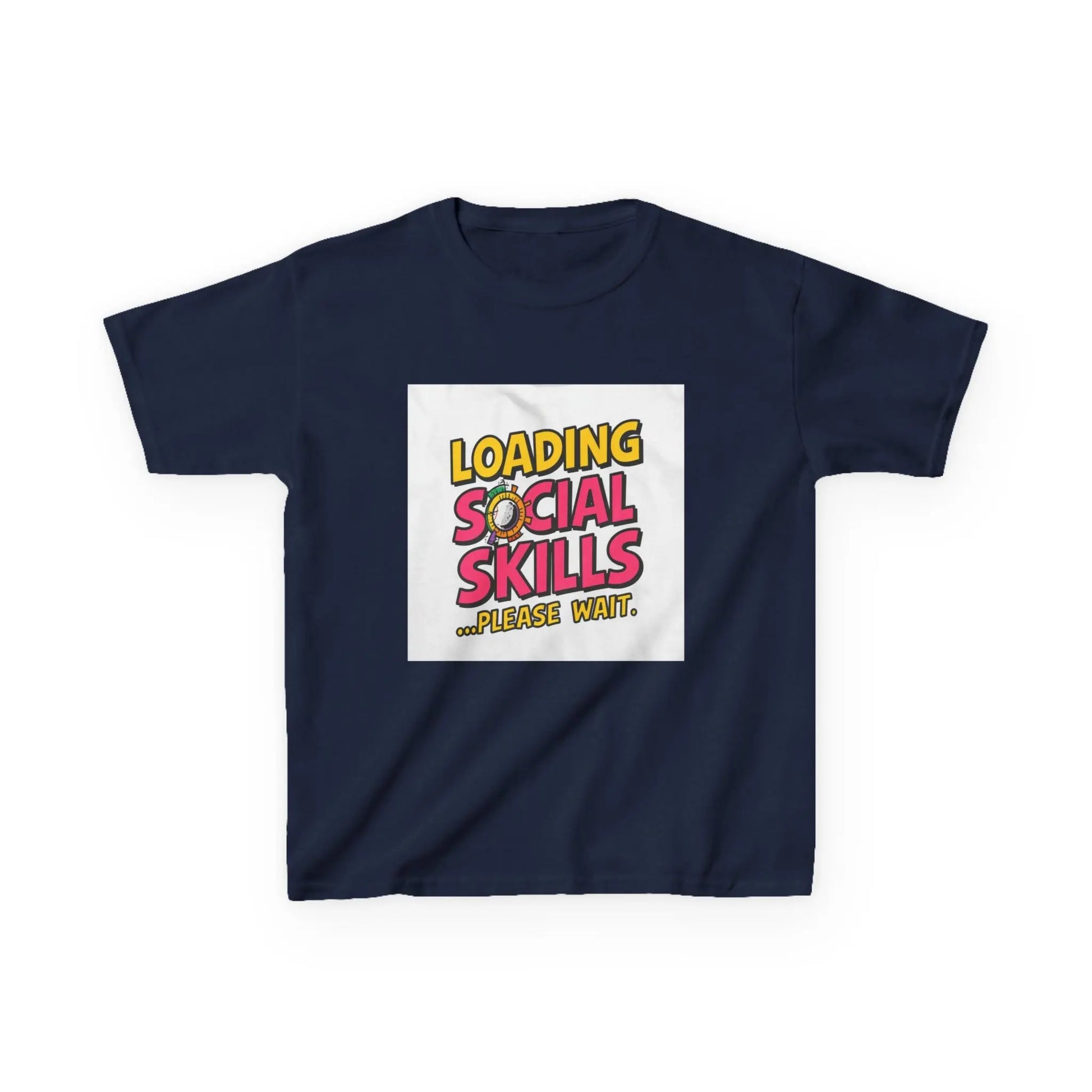 "Loading Social Skills...Please Wait" - Kids Autism Awareness T-Shirt Printify