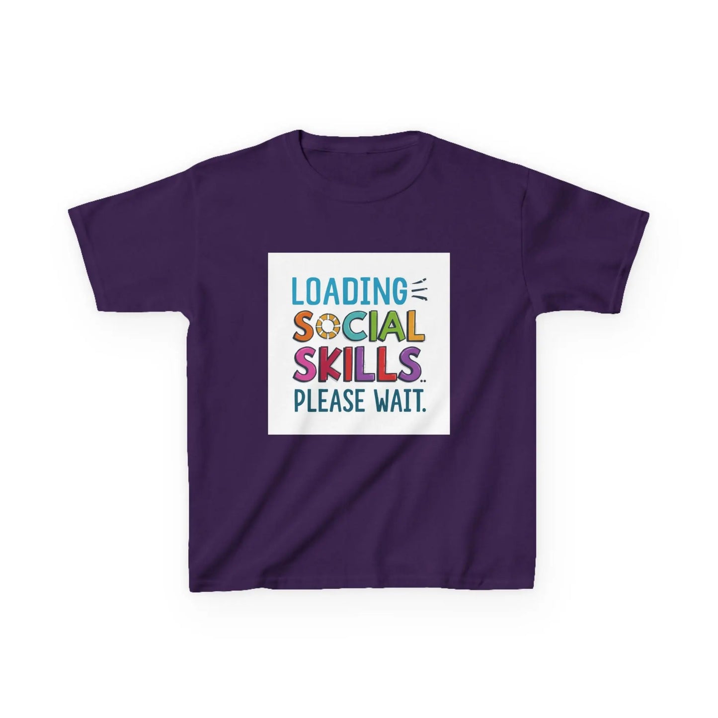 "Loading Social Skills Please Wait" - Kids Autism Awareness T-Shirt Printify