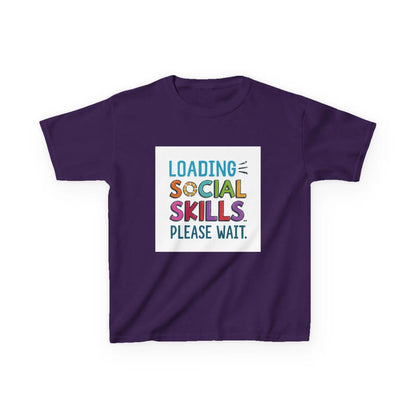 "Loading Social Skills Please Wait" - Kids Autism Awareness T-Shirt Printify