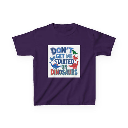 Kids Autism Awareness T-Shirt — "Don't Get Me Started on Dinosaurs" Colorful Dino Graphic Printify