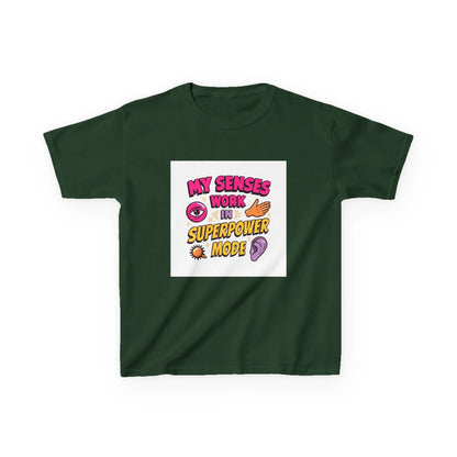 "My Senses Work in Superpower Mode" - Kids Autism Awareness T-Shirt Printify
