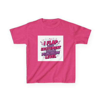 "I Flap When The Excitement Reaches Maximum Level" - Kids Autism Awareness T-Shirt Printify
