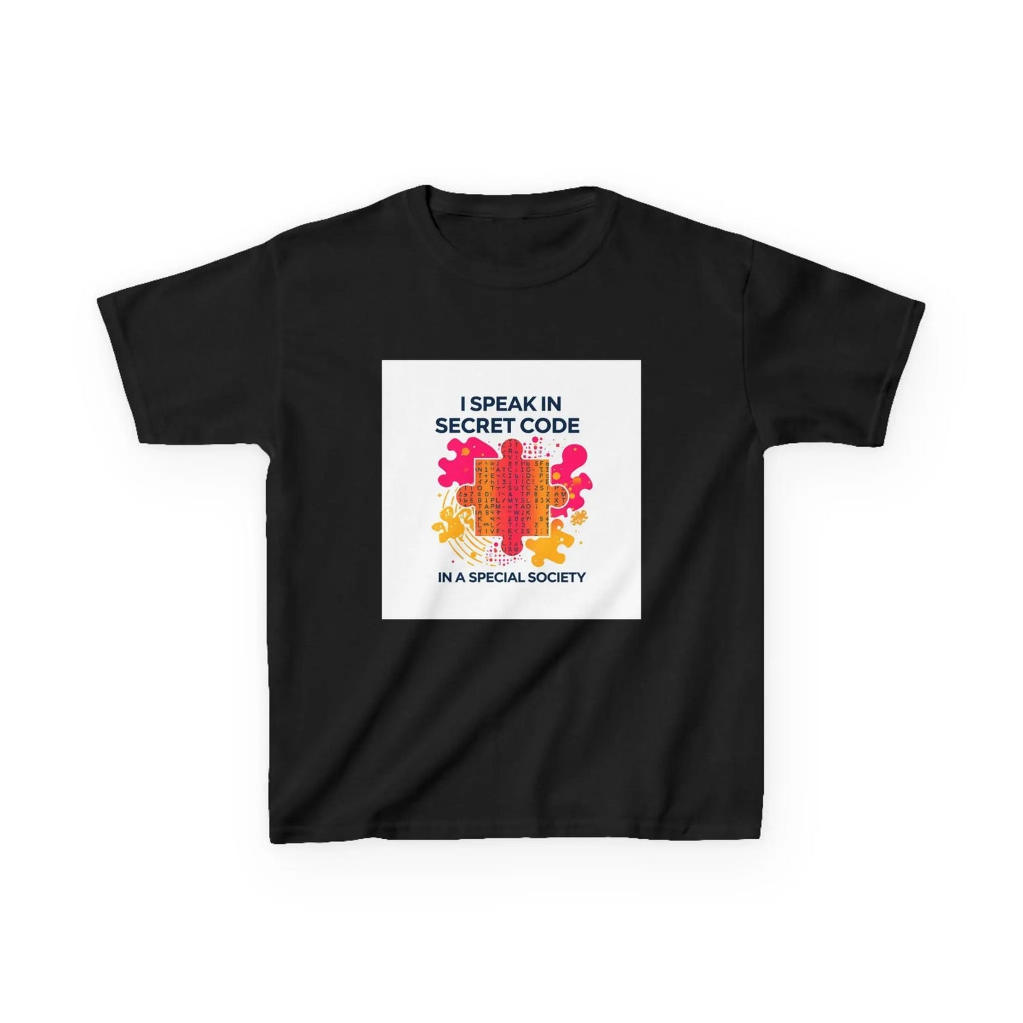 "I Speak in Secret Code" - Kids Autism Awareness T-Shirt Printify