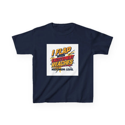 "I Flap Excitement Reaches Maximum Level" - Kids Autism Awareness T-Shirt Printify