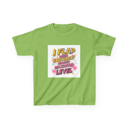 "I Flap When Excitement Reaches Maximum Level" - Kids Autism Awareness T-Shirt Printify