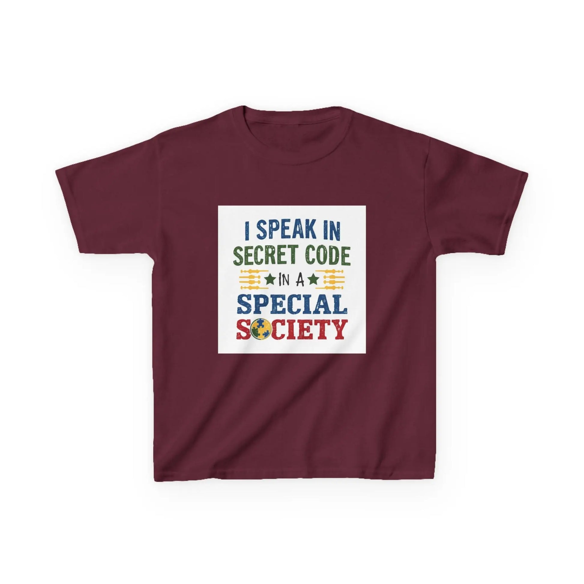 "I Speak in Secret Code" - Kids Autism Awareness T-Shirt Printify