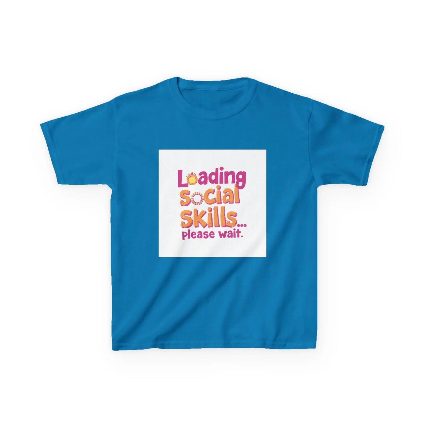 "Loading Social Skills... Please Wait" - Kids Autism Awareness T-Shirt Printify