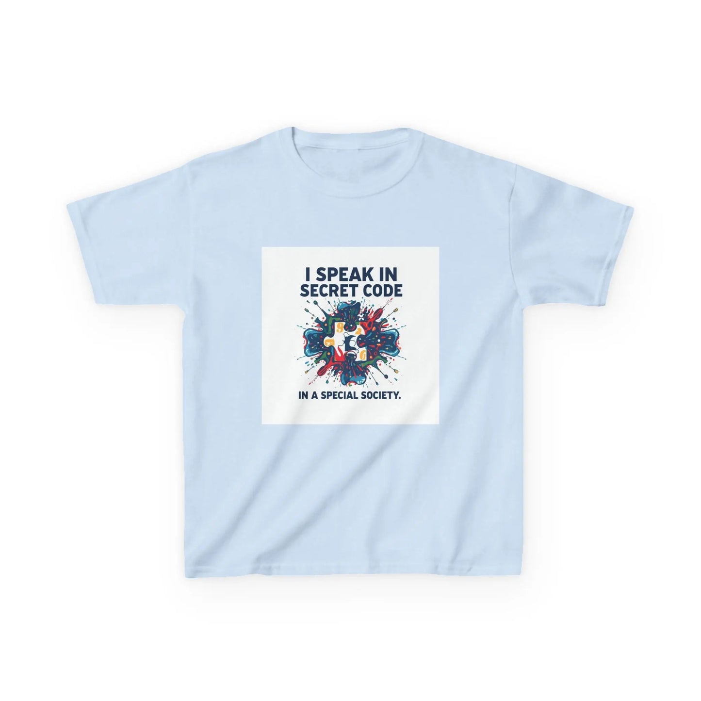 "I Speak in Secret Code" - Kids Autism Awareness T-Shirt Printify