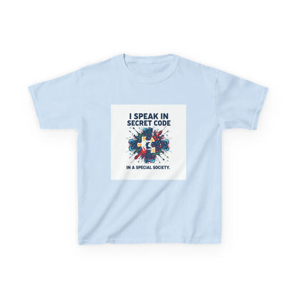 "I Speak in Secret Code" - Kids Autism Awareness T-Shirt Printify