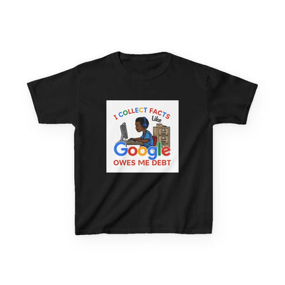 "I Collect Facts Like Google Owes Me Debt" - Kids Autism Awareness T-Shirt Printify