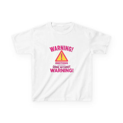 "Warning! Emotions Come Without Warning" - Kids Autism Awareness T-Shirt Printify