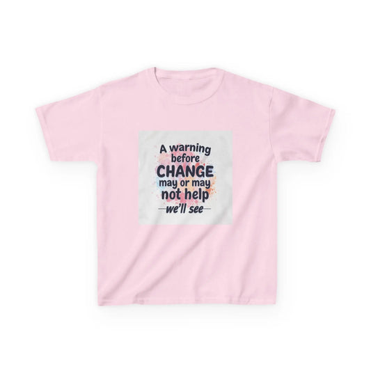 "A warning before CHANGE may or may not help — we'll see" - Kids Autism Awareness T-Shirt Printify