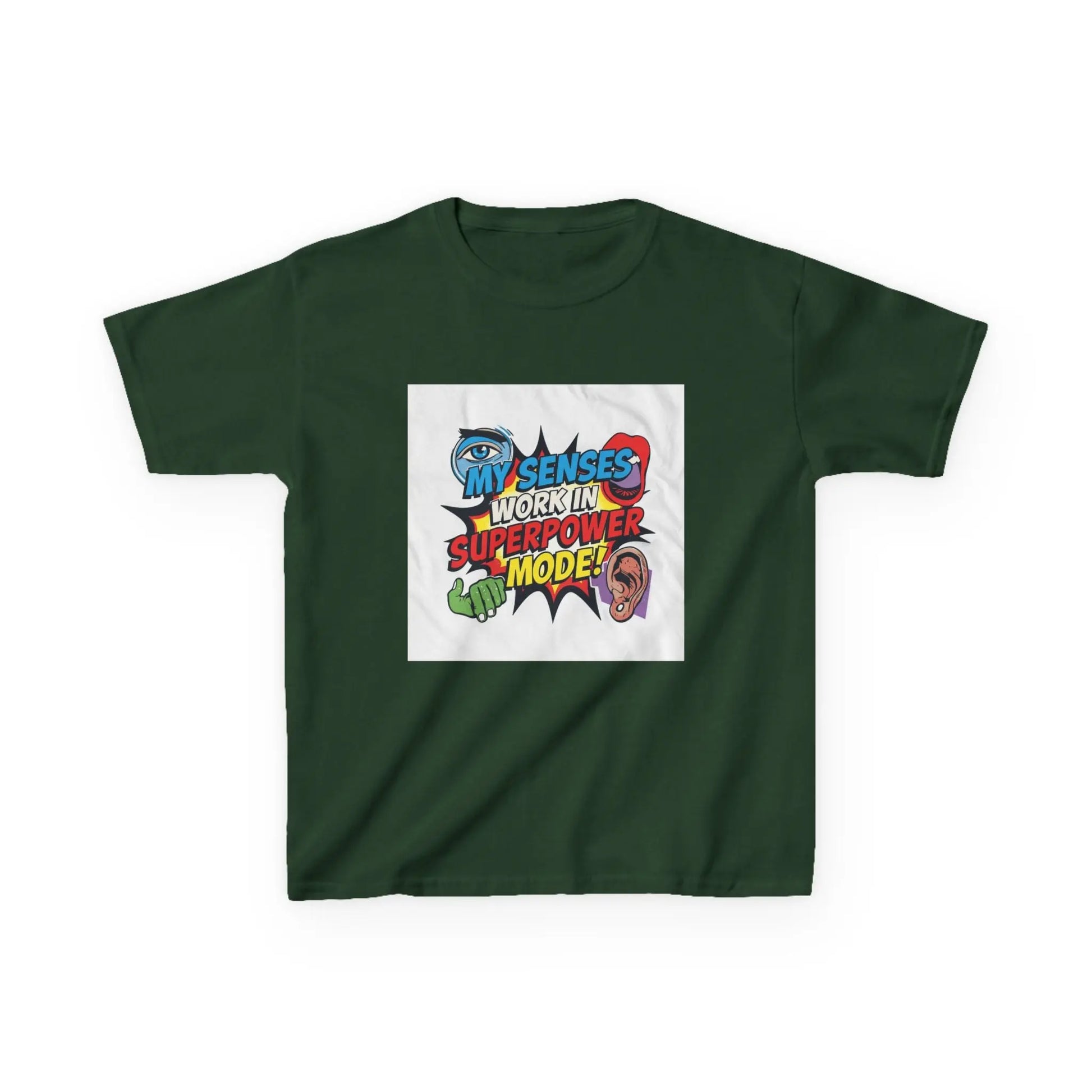"My Senses Work In Superpower Mode" - Kids Autism Awareness T-Shirt Printify