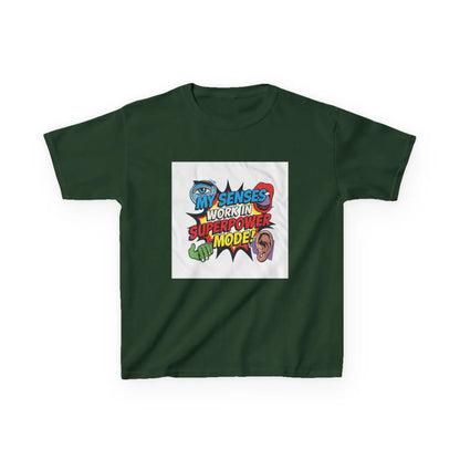 "My Senses Work In Superpower Mode" - Kids Autism Awareness T-Shirt Printify