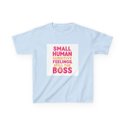 "Small Human Sensitive Feelings, Still the Boss" - Kids Autism Awareness T-Shirt Printify