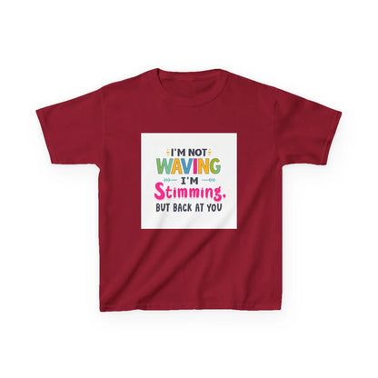 "I’m Not Waving I’m Stimming" - Kids Autism Awareness T-Shirt Printify