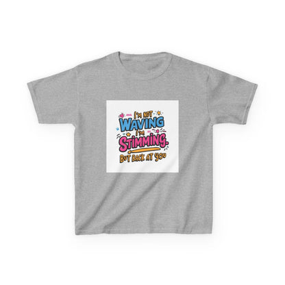 “I’m Not Waving, I’m Stimming” - Kids Autism Awareness T-Shirt Printify