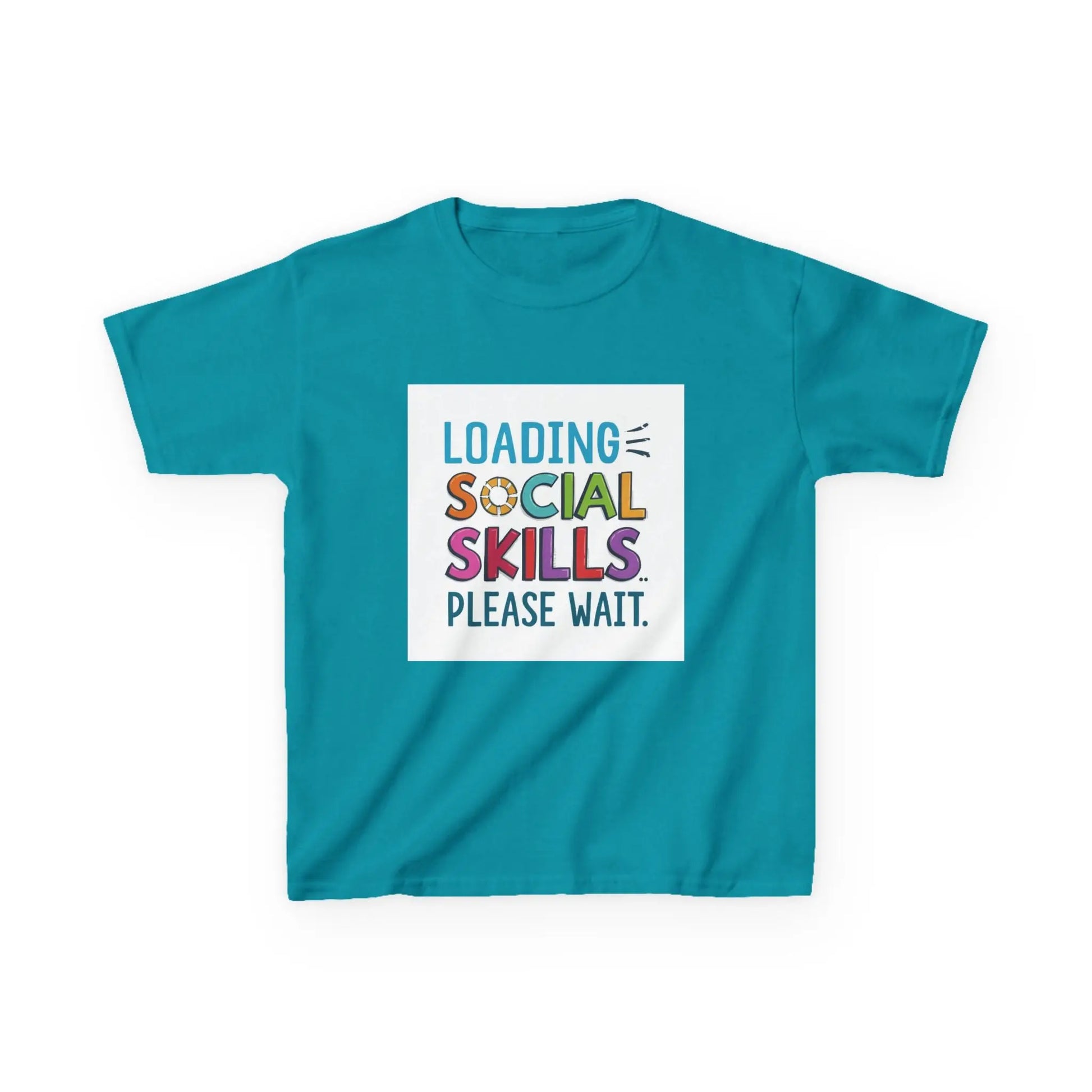 "Loading Social Skills Please Wait" - Kids Autism Awareness T-Shirt Printify