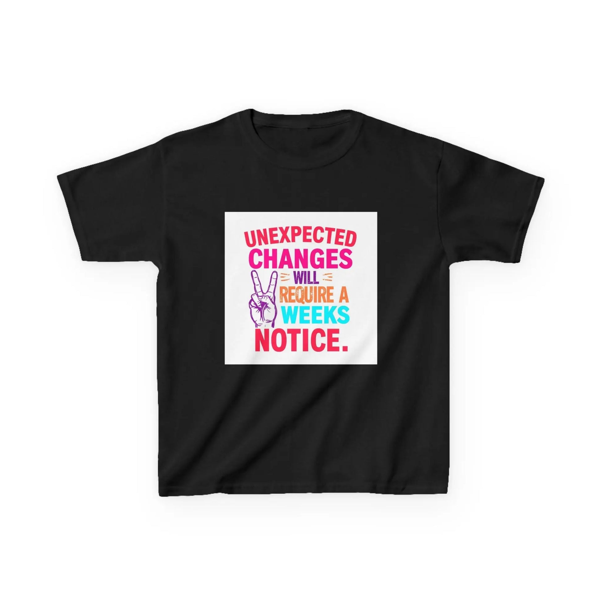 “Unexpected Changes Will Require A 2 Weeks Notice” - Kids Autism Awareness T-Shirt Printify