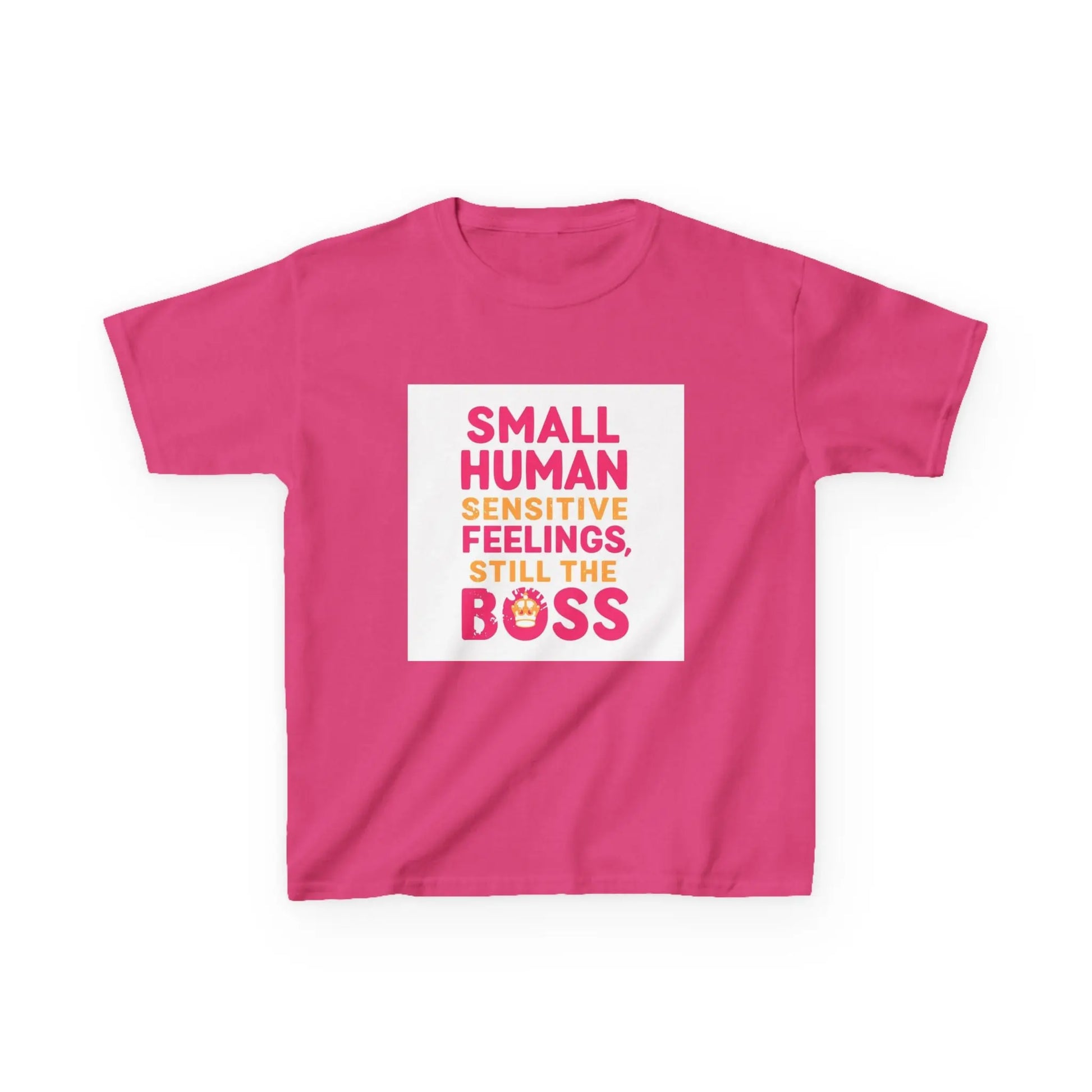 "Small Human Sensitive Feelings, Still the Boss" - Kids Autism Awareness T-Shirt Printify