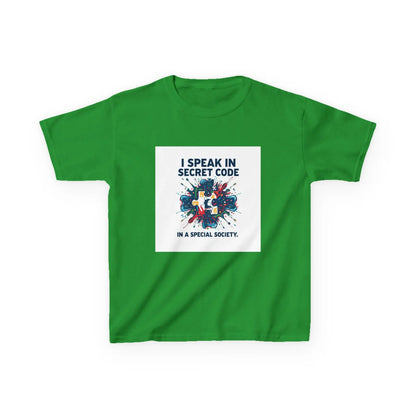 "I Speak in Secret Code" - Kids Autism Awareness T-Shirt Printify
