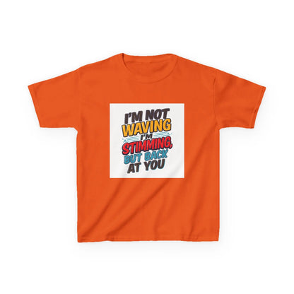 “I’m Not Waving I’m Stimming, But Back At You” - Kids Autism Awareness T-Shirt Printify