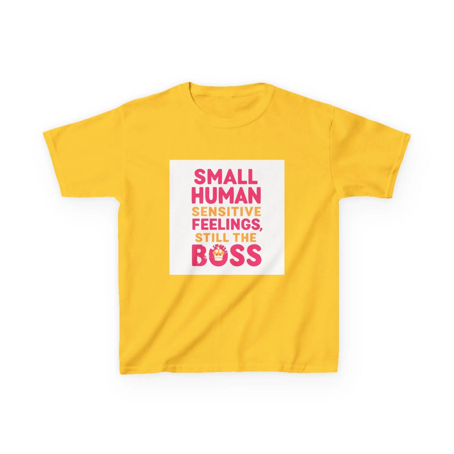 "Small Human Sensitive Feelings, Still the Boss" - Kids Autism Awareness T-Shirt Printify