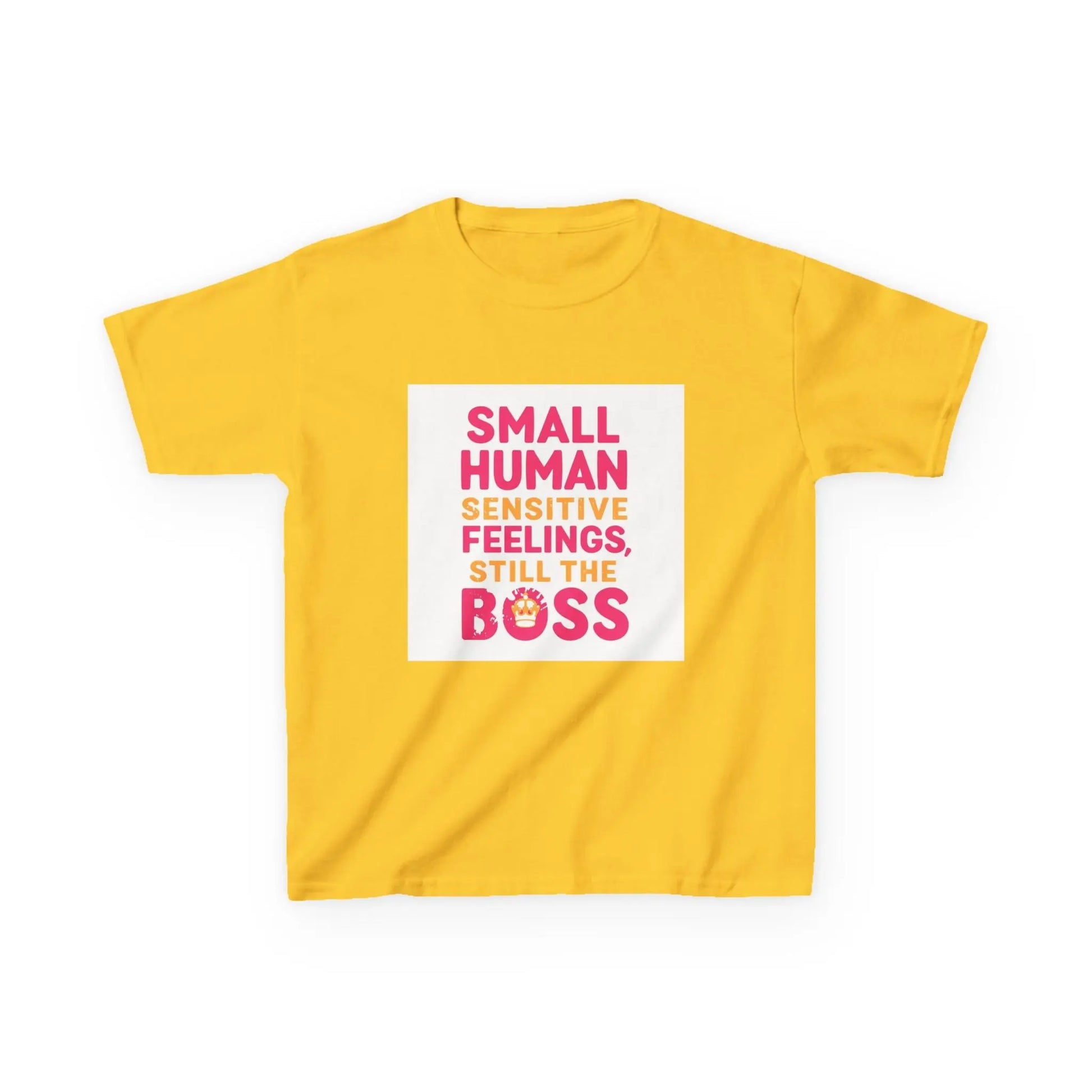 "Small Human Sensitive Feelings, Still the Boss" - Kids Autism Awareness T-Shirt Printify