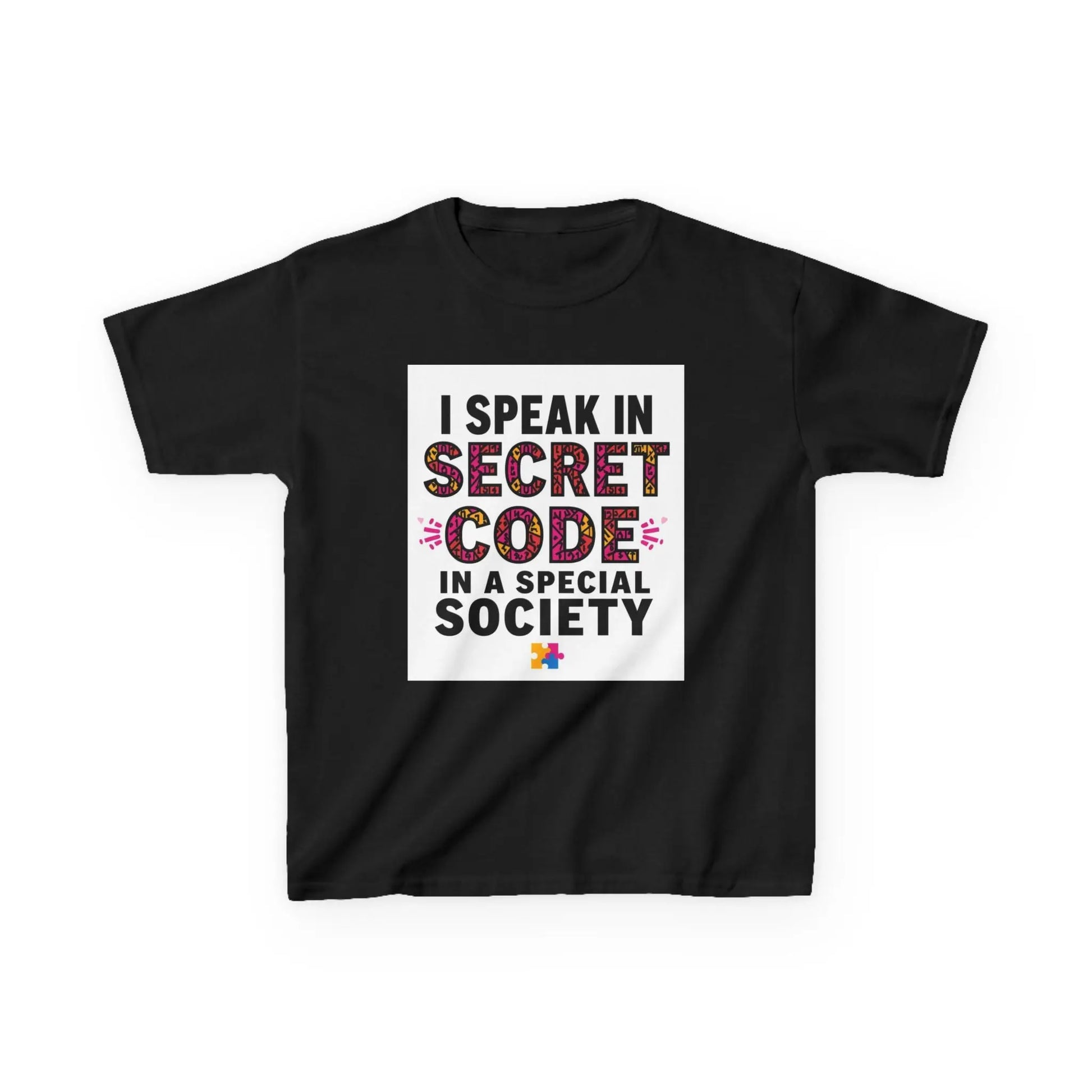 "I Speak in Secret Code" - Kids Autism Awareness T-Shirt Printify