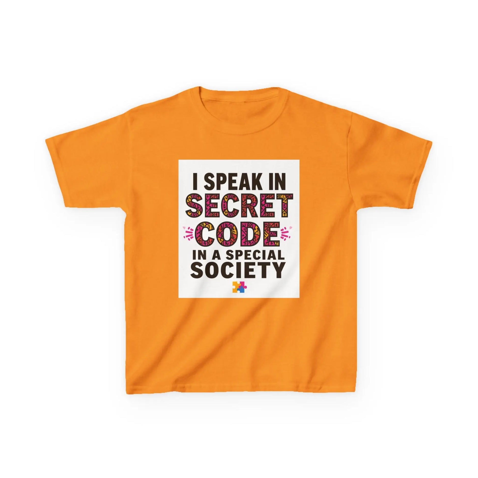 "I Speak in Secret Code" - Kids Autism Awareness T-Shirt Printify