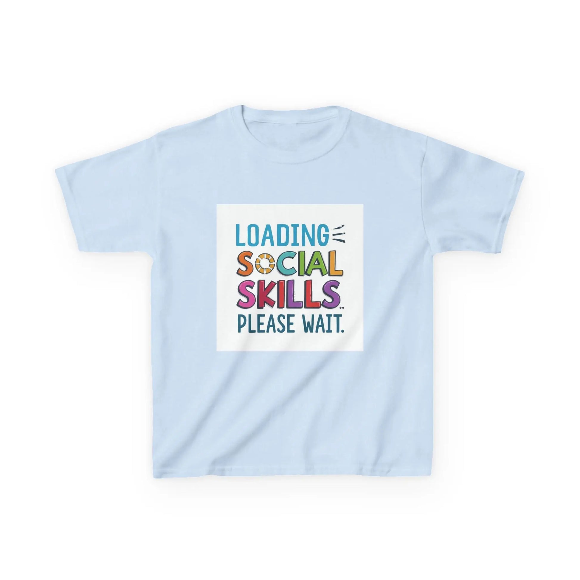 "Loading Social Skills Please Wait" - Kids Autism Awareness T-Shirt Printify
