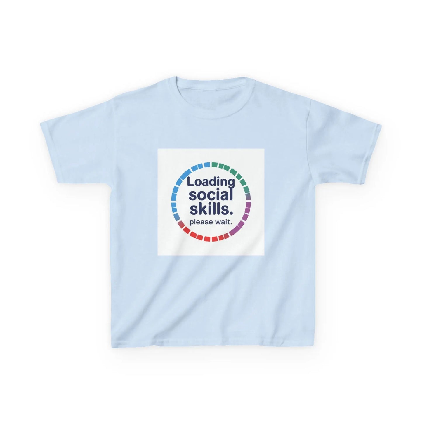 "Loading Social Skills. Please Wait." - Kids Autism Awareness T-Shirt Printify