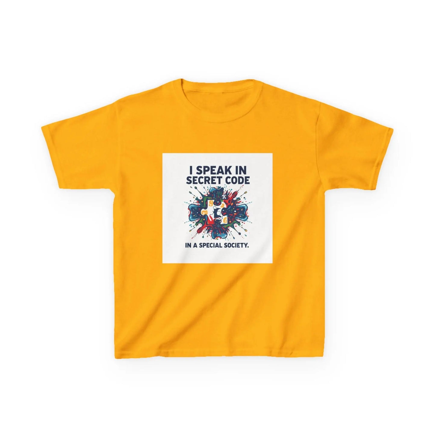 "I Speak in Secret Code" - Kids Autism Awareness T-Shirt Printify