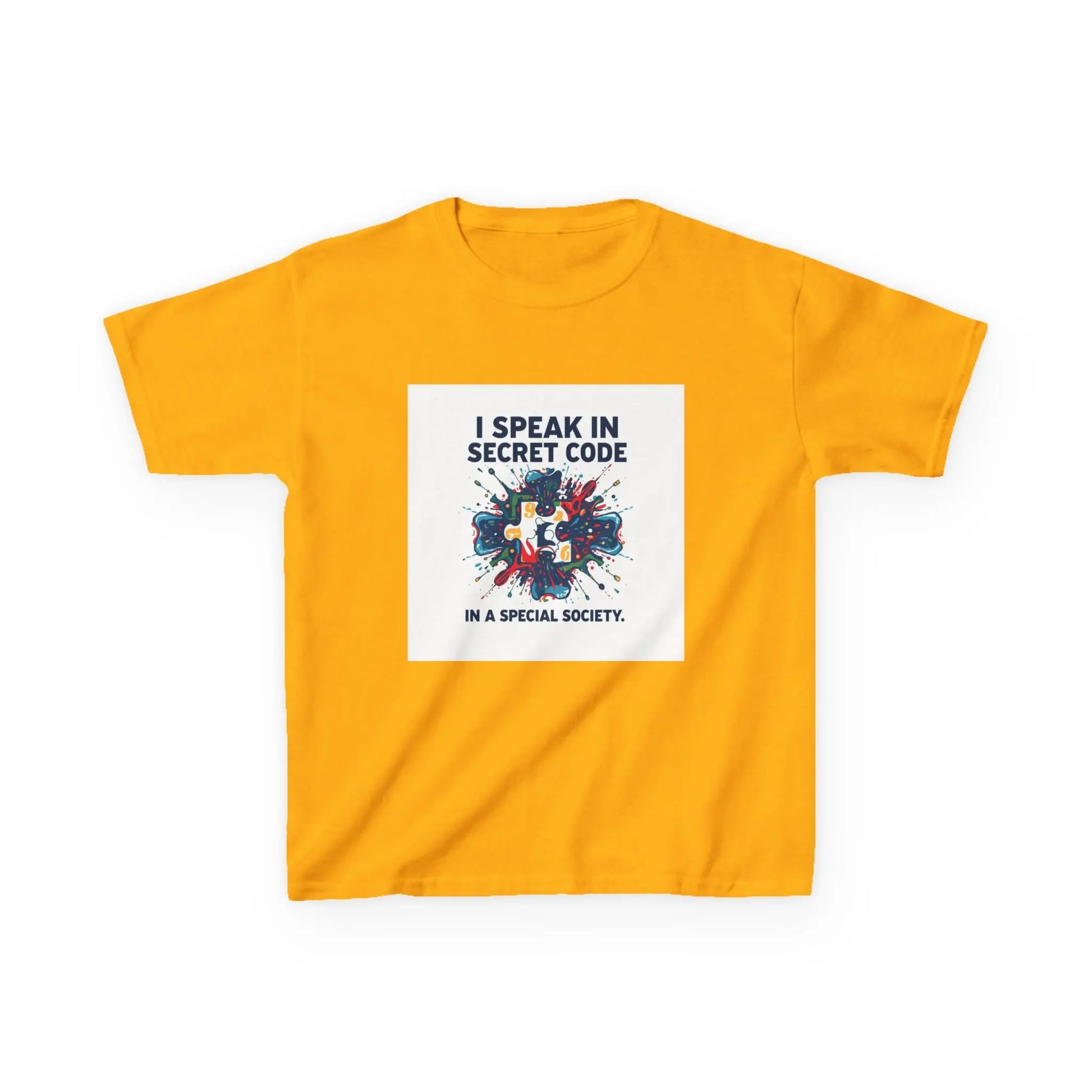 "I Speak in Secret Code" - Kids Autism Awareness T-Shirt Printify