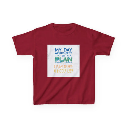 “My Day Works Best With a Plan” - Kids Autism Awareness T-Shirt Printify
