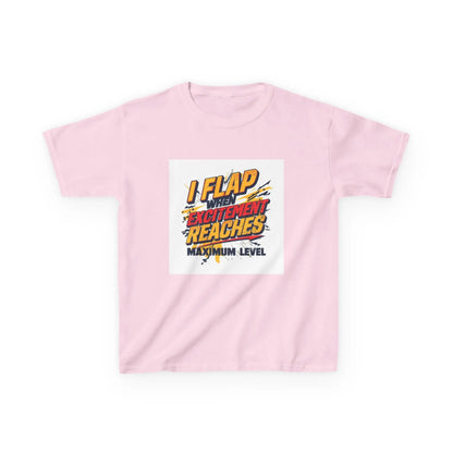 "I Flap Excitement Reaches Maximum Level" - Kids Autism Awareness T-Shirt Printify