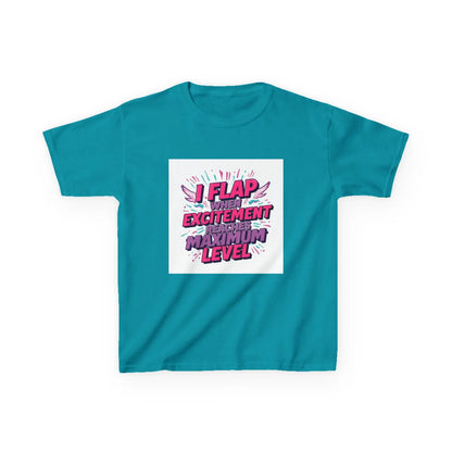 "I Flap When The Excitement Reaches Maximum Level" - Kids Autism Awareness T-Shirt Printify