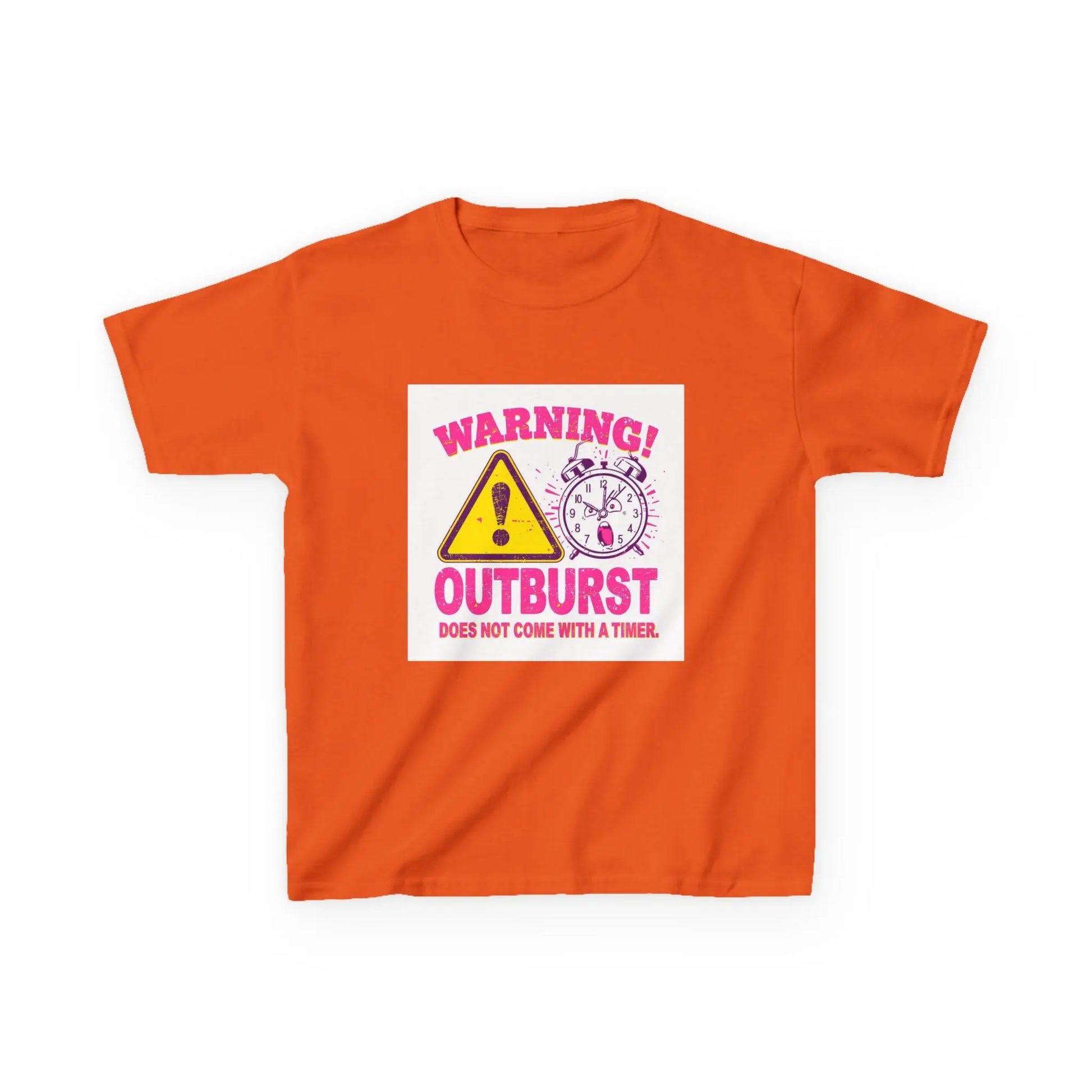 "Warning! Outburst Does Not Come With a Timer" - Kids Autism Awareness T-Shirt Printify